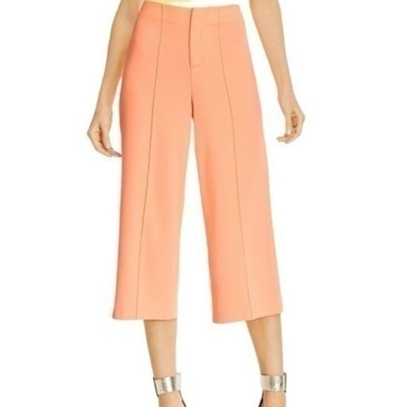 Alice + Olivia Women's Dylan High Waisted wide leg Pants Color Peach - Picture 1 of 6
